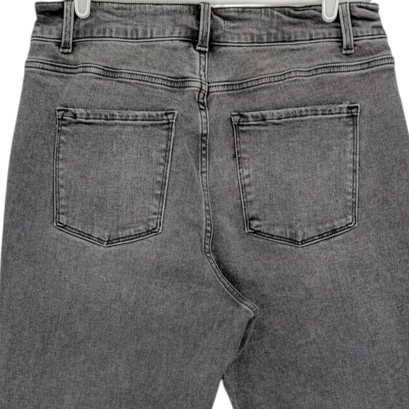 Flying Monkey Women's Distressed Straight Black Gray Denim Jeans Size 16W NWOT - Picture 4 of 10
